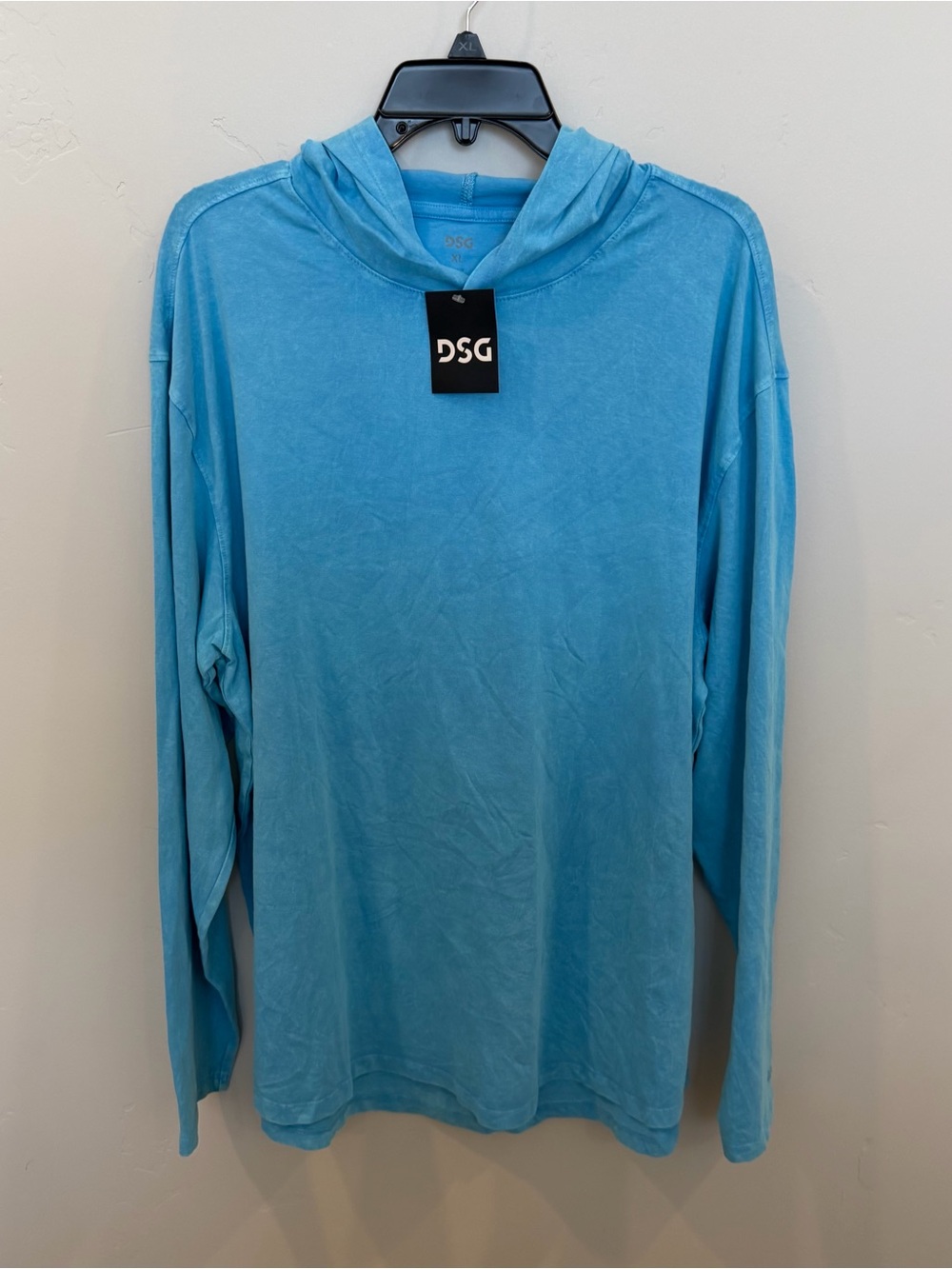 DSG Washed Performance Cotton Hoodie, 50+ UV Protection, Shining Blue, XL - Picture 2 of 5